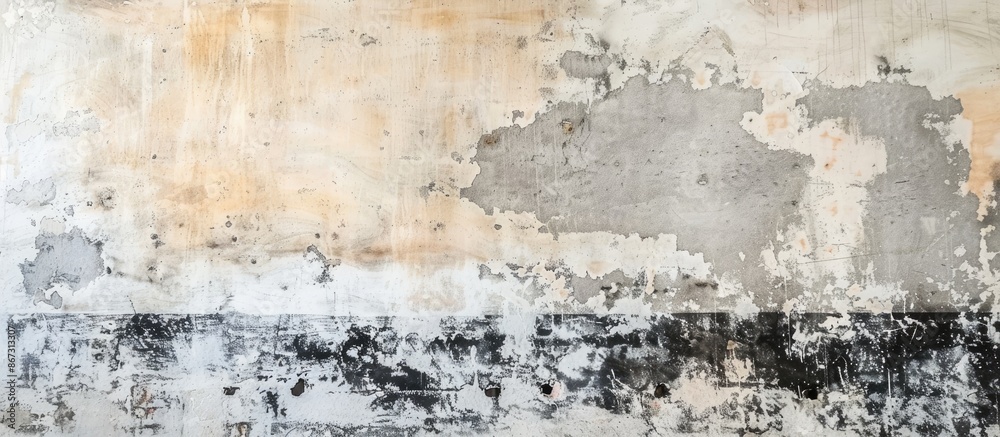 Concrete wall textured with painted plaster and beige, gray, and black abstract architectural background. Concrete wall textured with painted plaster and beige, gray, and black abstract architectural background.