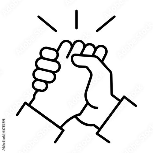 Arm Wrestling icon. outline icon
