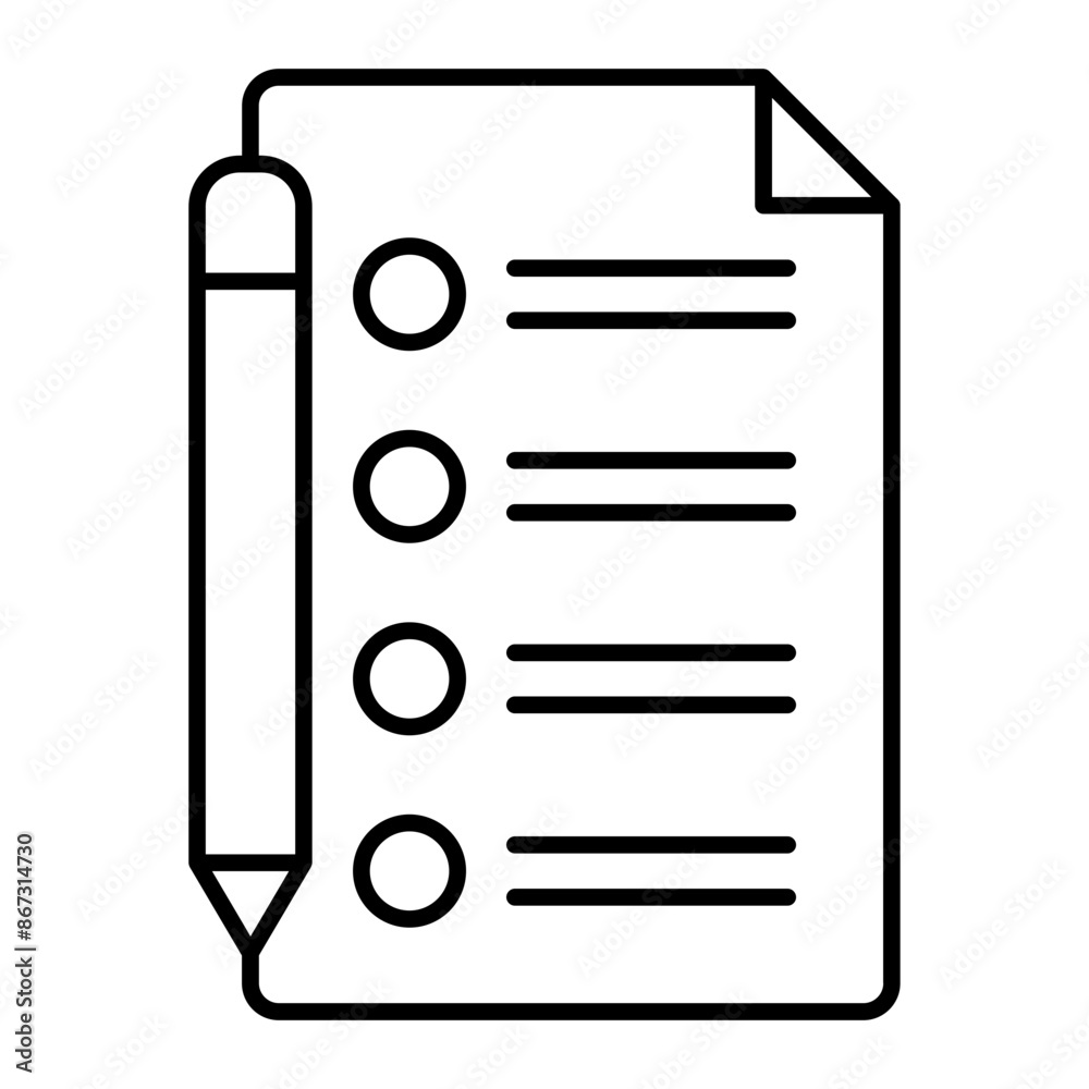 list icon. outline icon