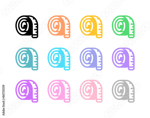 Editable measuring tape vector icon. Part of a big icon set family. Perfect for web and app interfaces, presentations, infographics, etc
