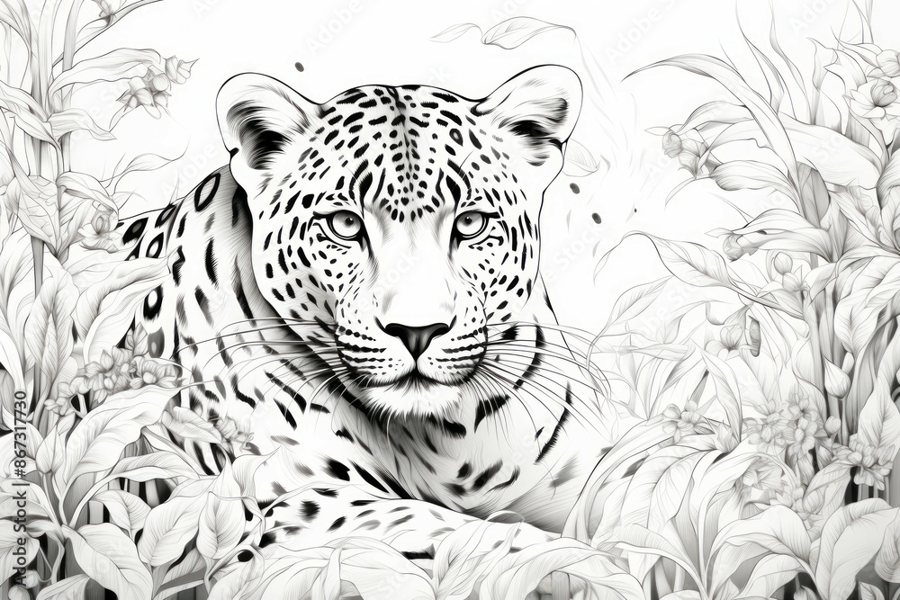 Obraz premium Animal Print Material Structure Background - Generative AI