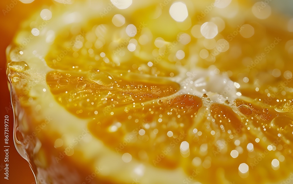 Closed-up Shoot of Fresh Juicy Orange Slice Closed-up Shoot of Fresh Juicy Orange Slice
