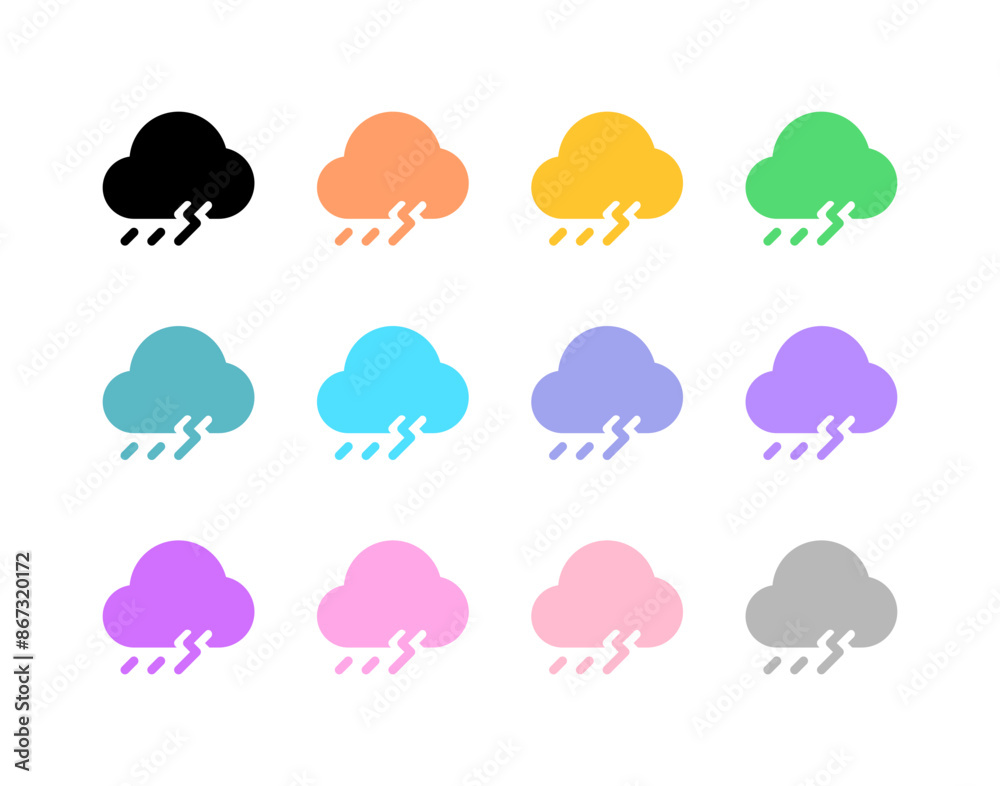 Editable thunderstorm vector icon. Part of a big icon set family. Perfect for web and app interfaces, presentations, infographics, etc