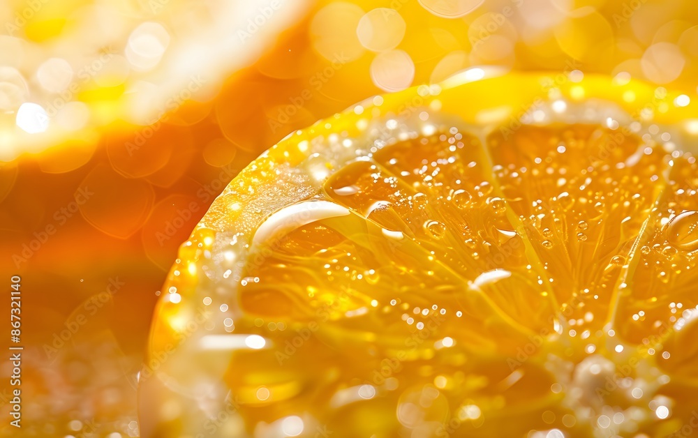 Closed-up Shoot of Fresh Juicy Orange Slice Closed-up Shoot of Fresh Juicy Orange Slice
