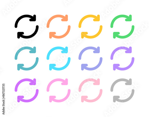 Editable vector sync arrows icon. Part of a big icon set family. Perfect for web and app interfaces, presentations, infographics, etc
