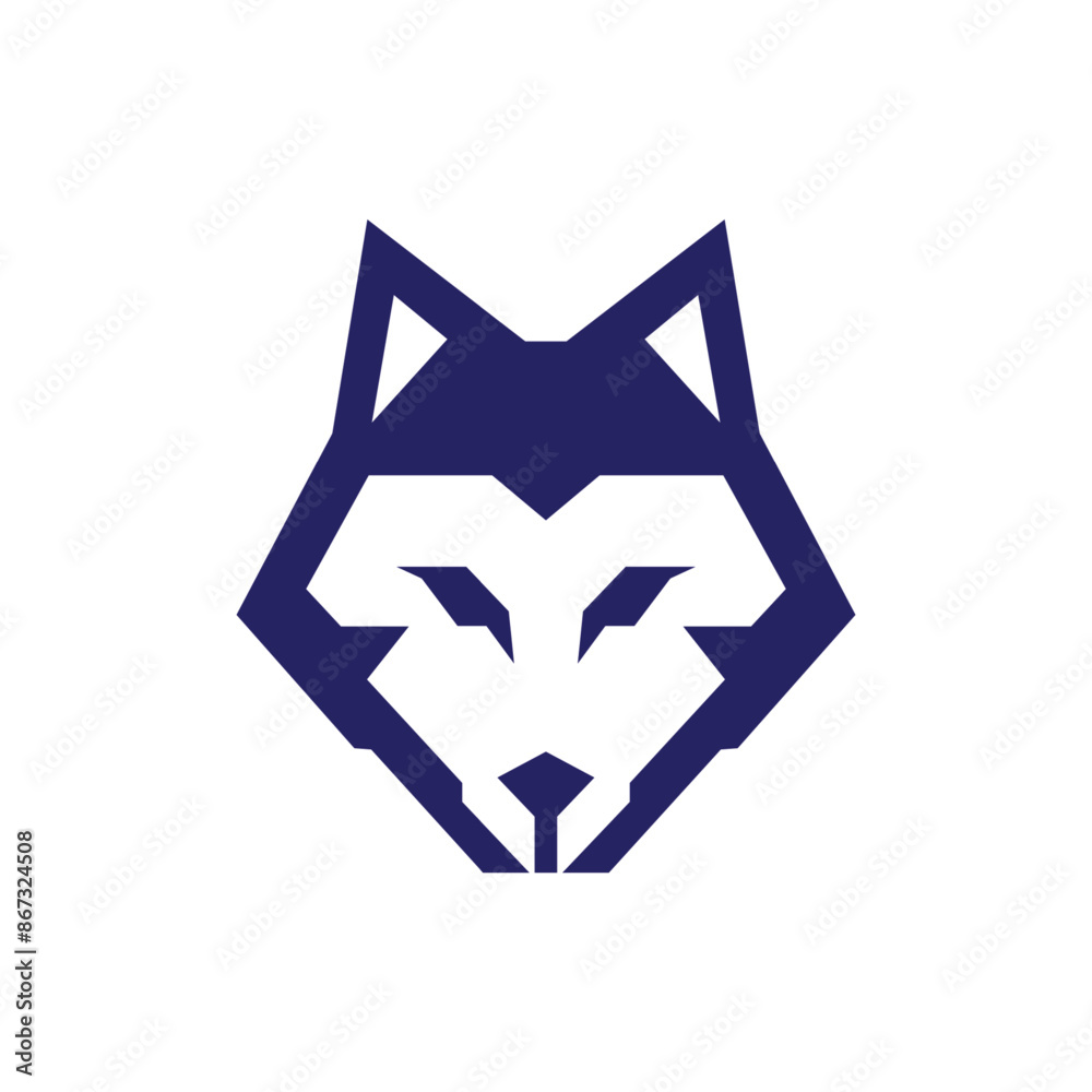 Logo of a wolf head with a abstract stylish and minimalist design concept. Vector logo icon mascot symbol sign illustration. Logo of a wolf head with a abstract stylish and minimalist design concept. Vector logo icon mascot symbol sign illustration.