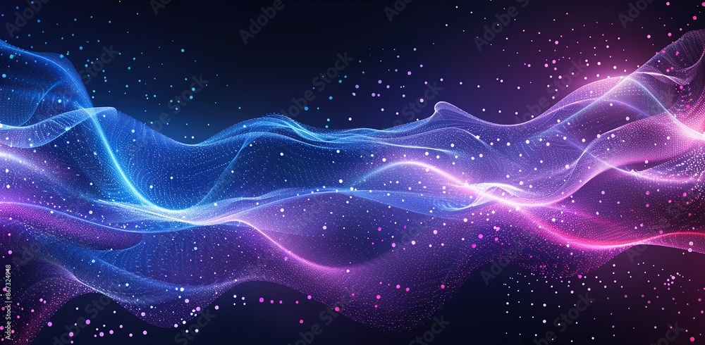 Fototapeta premium Abstract blue and purple background. Created with Generative AI