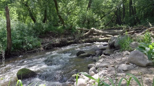 Lososyanka Stream Flowing Towards Nemanus River in Grodno, Belarus photo