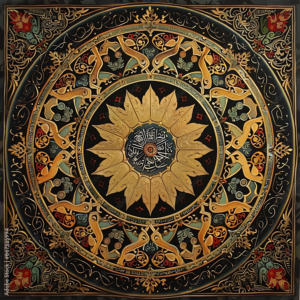 Fototapeta premium Ornamental colorful mandala design with colorful pattern