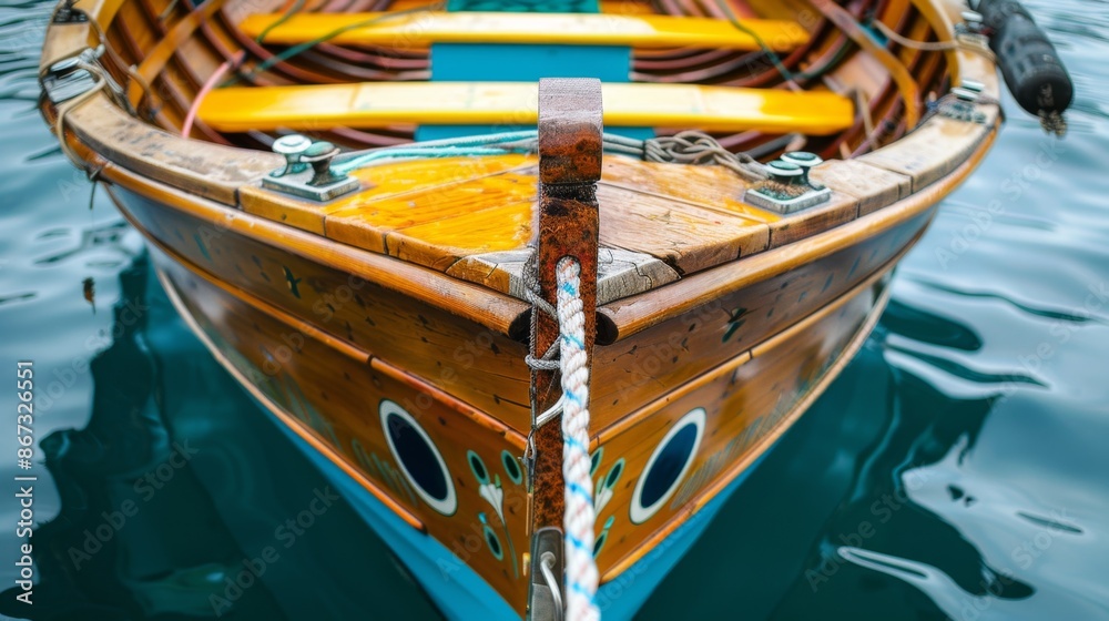 Close-up of a traditional Amalfi Coast boat, detailed and colorful, Close-up of a traditional Amalfi Coast boat, detailed and colorful,