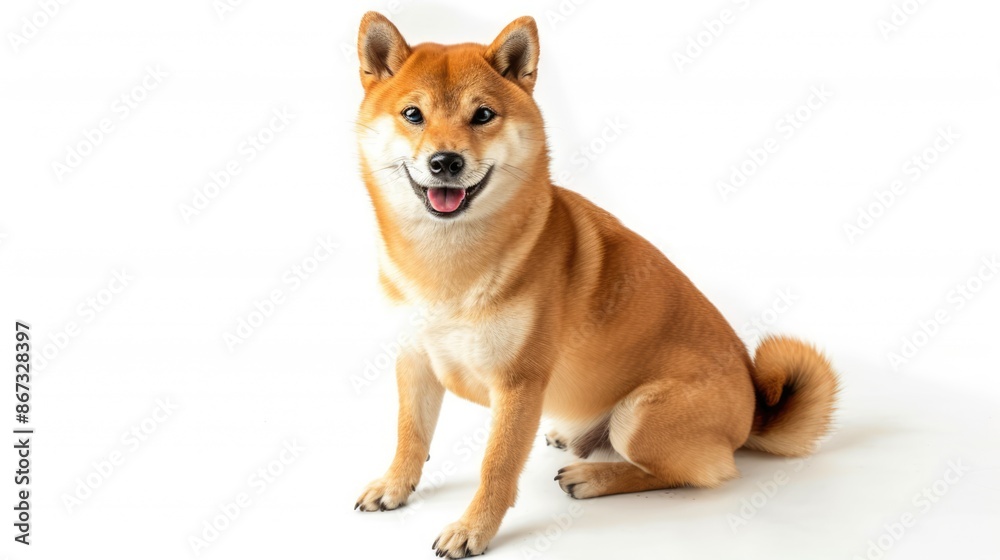 shiba inu sitting on a white background shiba inu sitting on a white background