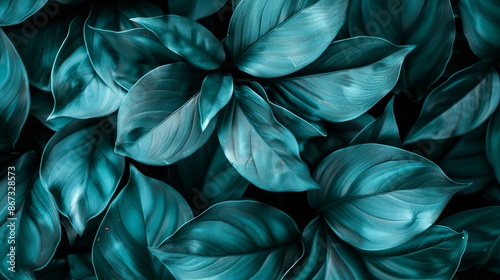 Abstract natural floral Green tropical plant close-up background