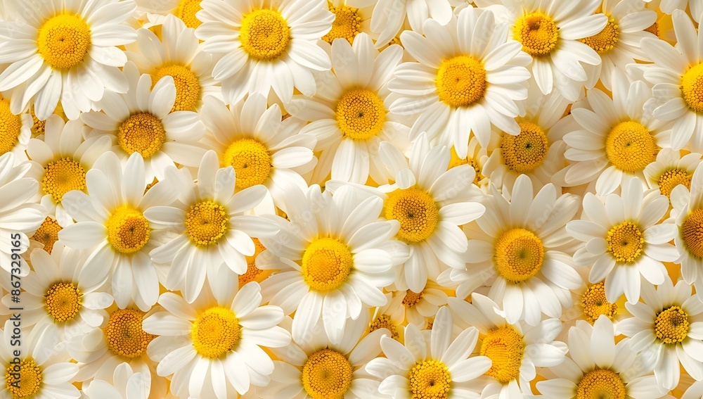 Beautiful Yellow and White Daisy Pattern