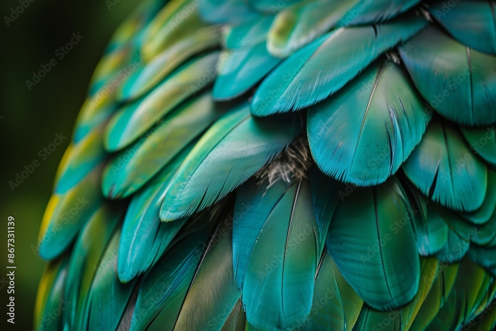 Obraz premium Peacock feathers closeup
