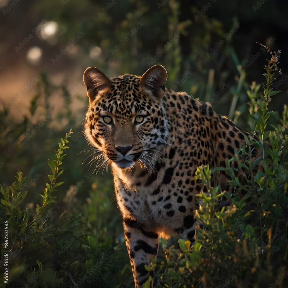 Obraz premium Unyielding Gaze : The Tiger's intense Stare at its pray