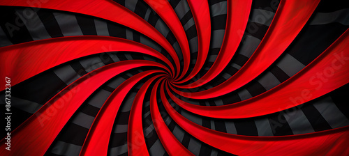 Wallpaper Mural Sophisticated Swirls: Red and Beige Patterned Wallpaper Adding Elegance to Any Space Torontodigital.ca
