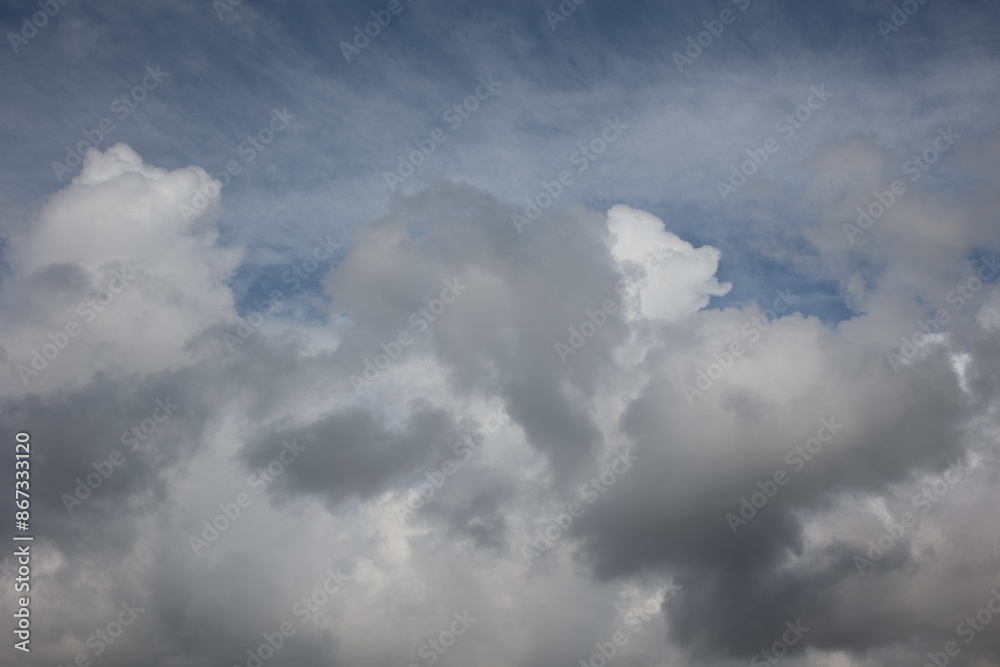 Blue sky. Beautiful Cumulus clouds flying across the sky, Blue sky. Beautiful Cumulus clouds flying across the sky,
