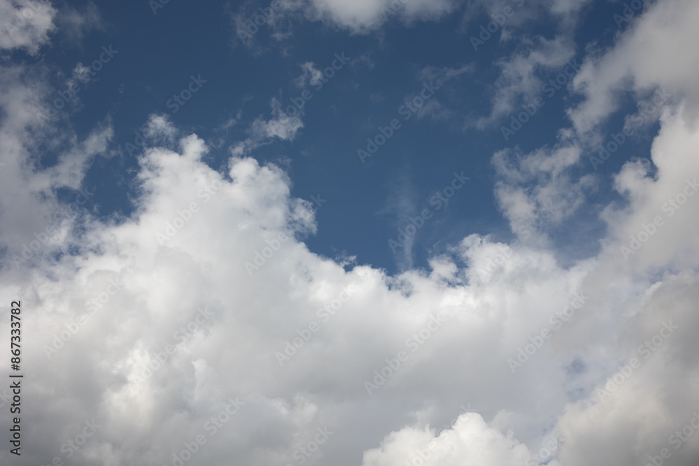 Blue sky. Beautiful Cumulus clouds flying across the sky, Blue sky. Beautiful Cumulus clouds flying across the sky,