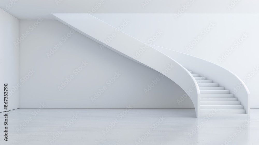 Minimalist staircase in a bright, open art gallery, showcasing stunning pieces of modern art, captured in 32k ultra HD resolution, highly detailed Minimalist staircase in a bright, open art gallery, showcasing stunning pieces of modern art, captured in 32k ultra HD resolution, highly detailed