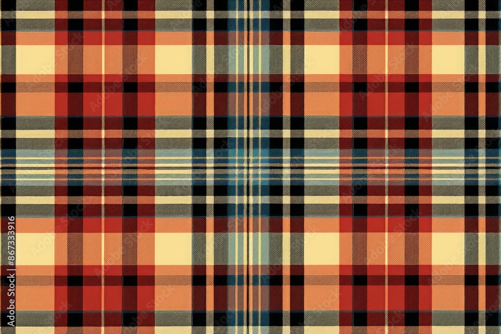 Tartan Material Structure Background - Generative AI Tartan Material Structure Background - Generative AI