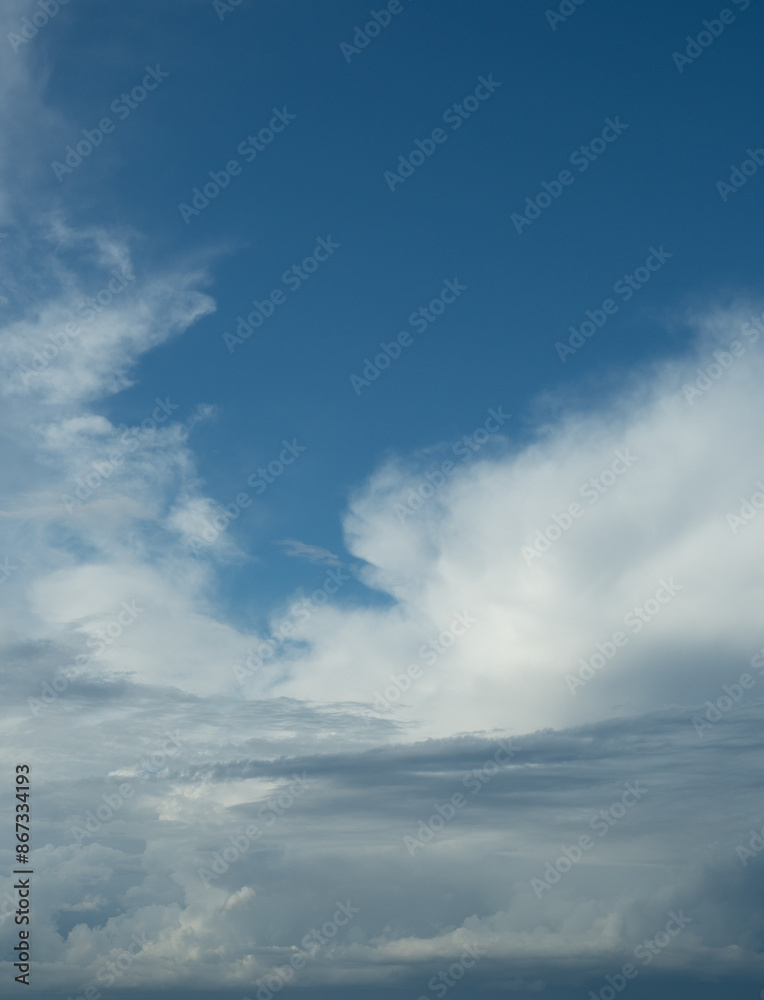 Blue sky. Beautiful Cumulus clouds flying across the sky, Blue sky. Beautiful Cumulus clouds flying across the sky,