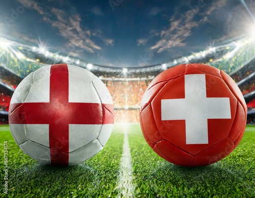 England vs Schweiz, Fußball Stadion 