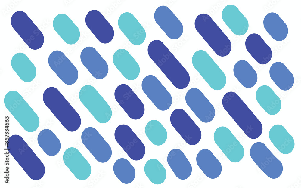 Seamless Blue and Teal Capsule Pattern Vector Background Seamless Blue and Teal Capsule Pattern Vector Background