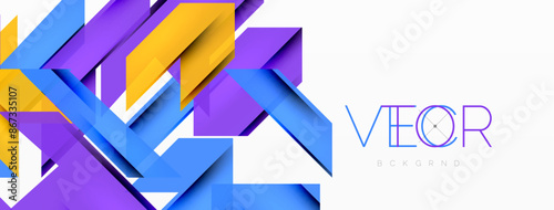 Speed and sport geometric background. Color lines dynamic template for wallpaper, banner, background or landing