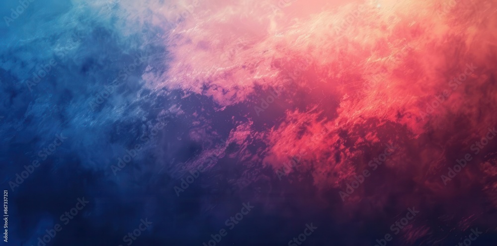 Obraz premium Vibrant Color Explosion. Abstract red and blue color contrast concept