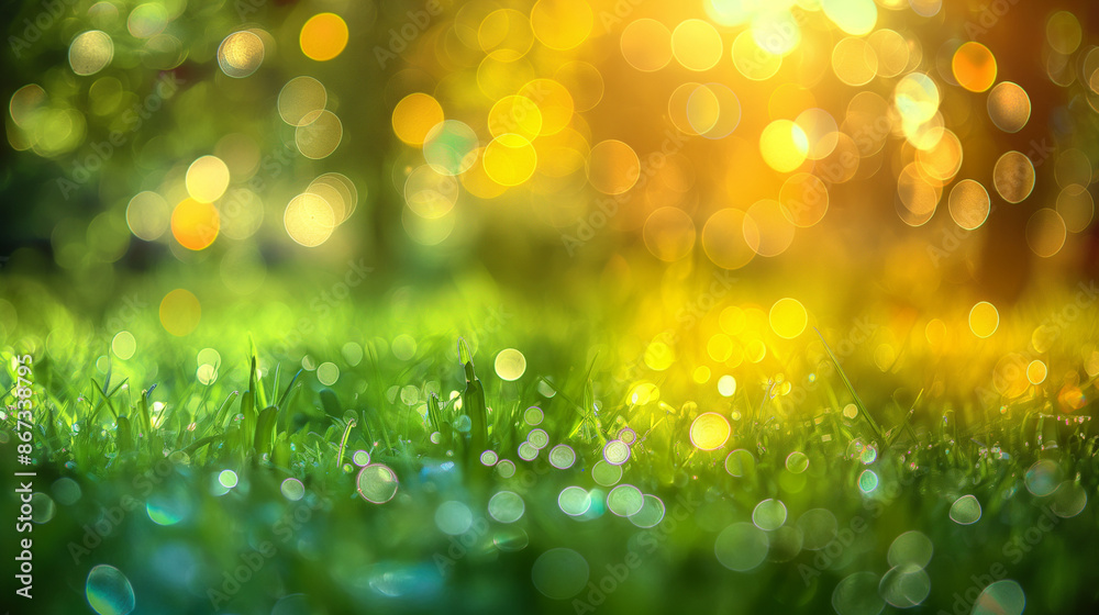 Obraz premium beautiful bokeh on nice landscape background