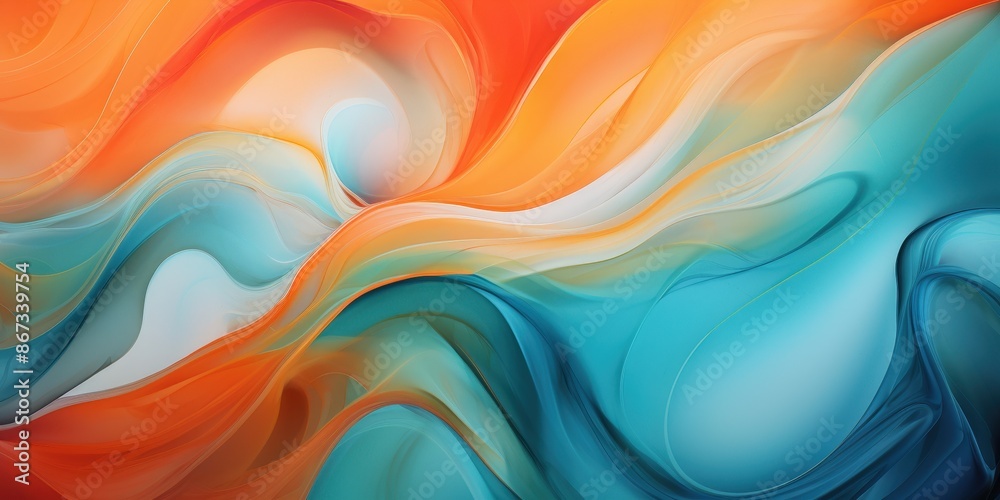 Obraz premium Abstract Swirling Hues