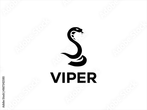 Viper logo design vector