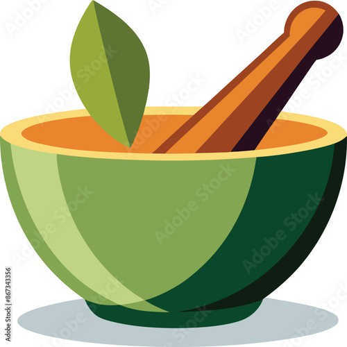 mortar and pestle kitchen tool, mortar and pestle cooking icon.