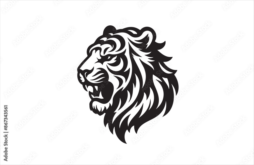 vector silhouette illustration of a tiger on white background vector silhouette illustration of a tiger on white background