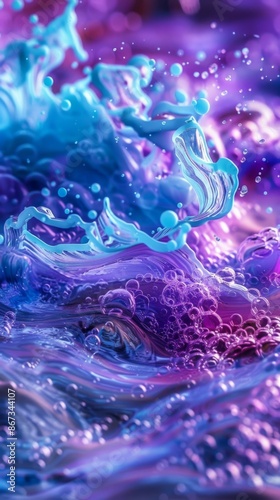 abstract liquid background with iridescent colors