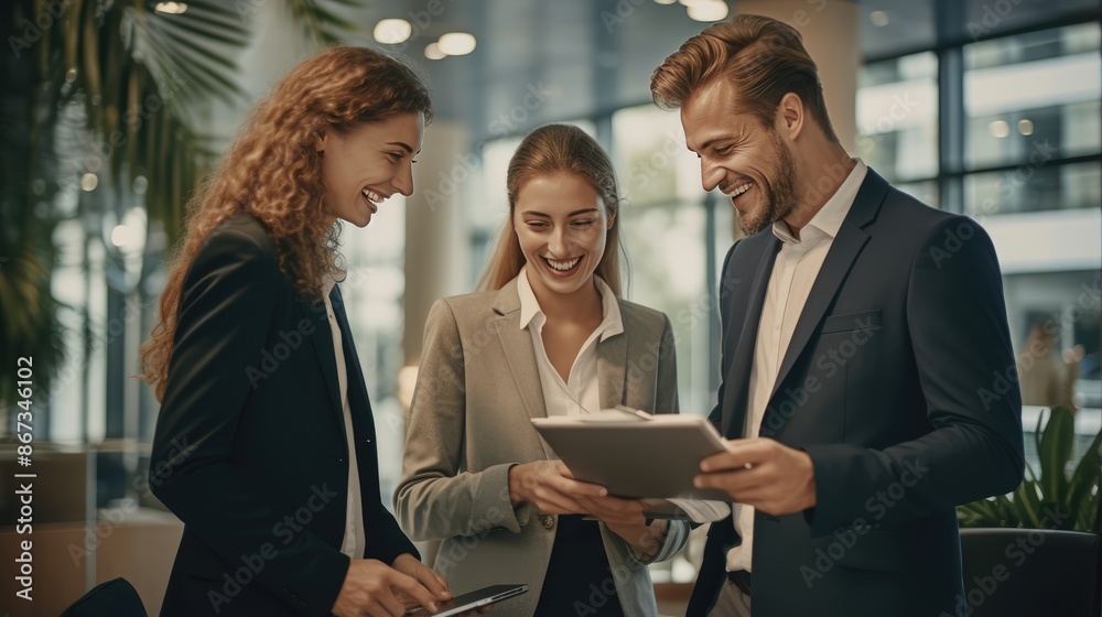 Group of professionals businesspeople discussing and planning with a digital tablet. Group of professionals businesspeople discussing and planning with a digital tablet.
