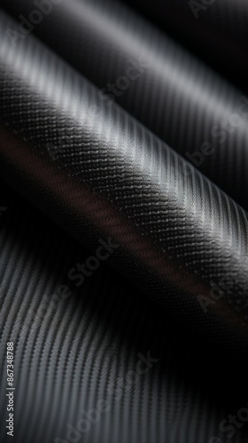 Carbon Fiber Material Structure Background - Generative AI