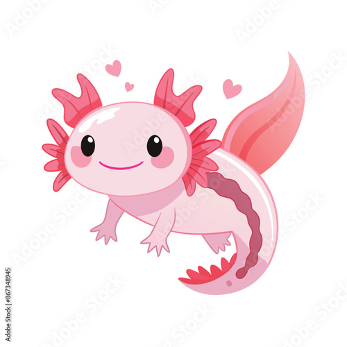 Axolotl animal vector illustration