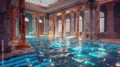 luxury swimming pool interior