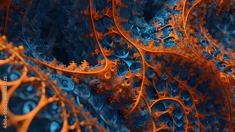 Obraz premium orange and blue abstract