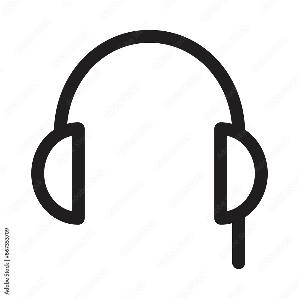 Headphones icon vector illustration. Headphones symbol. Headphones icon vector illustration. Headphones symbol.