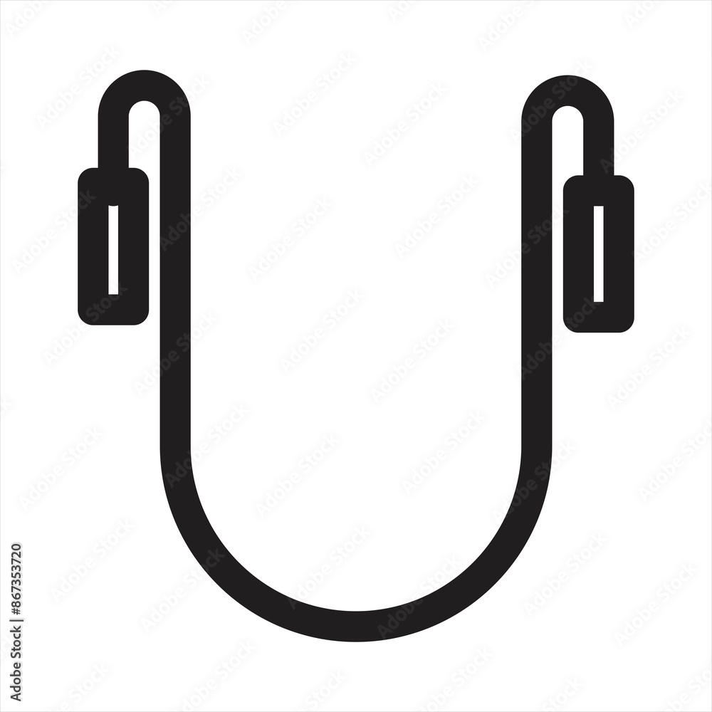 The skipping rope icon. Jumping-rope symbol. Flat Vector illustration The skipping rope icon. Jumping-rope symbol. Flat Vector illustration