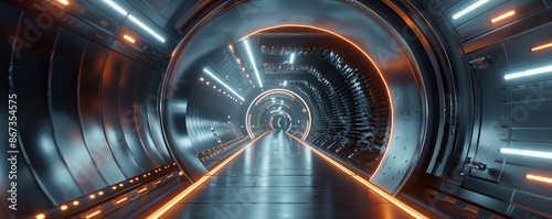 futuristic tunnel or portal. technology for virtual reality. Visualization of your design © Muhammad