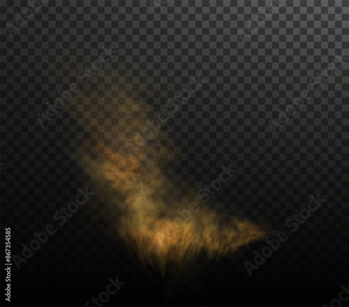 realistic fog and smoke overlay with fiery orange clouds, magical effects, and atmospheric textures—ideal for spooky scenes, stage visuals, or chemical-inspired illustrations.