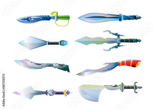 sword design on white background vector
