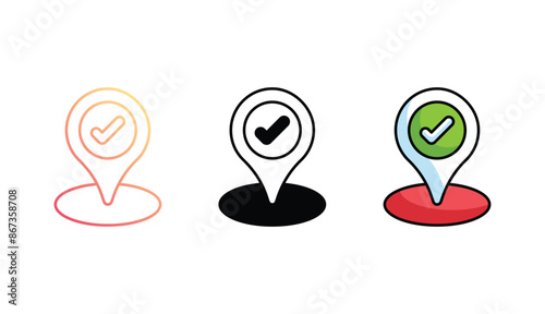 Location icon design with white background stock illustration