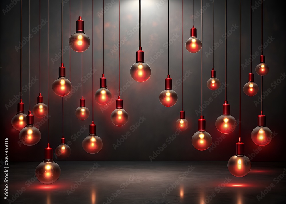Rich red lights cast a dynamic shadow on a sleek dark grey luxury background, evoking a sense of sophisticated elegance and high-end refinement. Rich red lights cast a dynamic shadow on a sleek dark grey luxury background, evoking a sense of sophisticated elegance and high-end refinement.