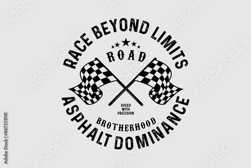 Typography motorcycle merch tee design vector templates
