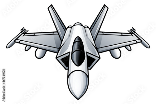 A fighter jet aeroplane military air plane cartoon aircraft illustration