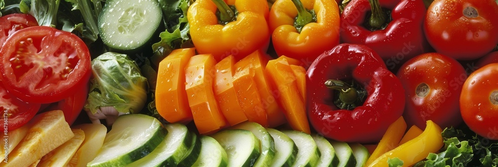 A colorful vegetable platter accompanied by an airy and delicate yogurt dressing. A colorful vegetable platter accompanied by an airy and delicate yogurt dressing.